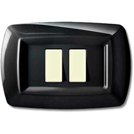 Placca Copri Interruttori 2 Posti Ravvicinati Tondò - Bianco, Design Moderno, Confezione Da 10 Pezzi - Foto 4