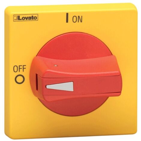 Maniglia Giallo/Rossa Lucchetto Ip65 ( Lovato Cod. Gax63 ) (1/2)