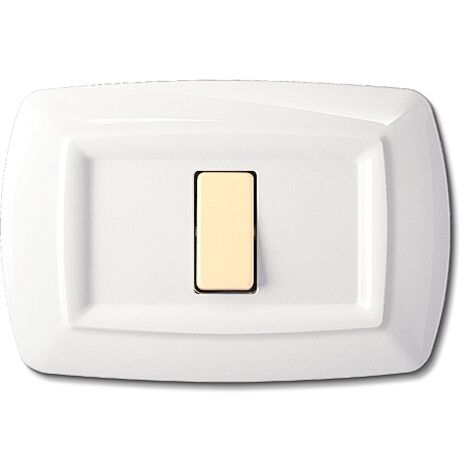 Placca serie Tondò, 1 modulo, plastica, bianco, compatibile con serie BTicino Magic - Elettrocanali ECL2591WH