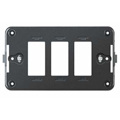 Supporto per placca a 3 moduli, serie Tondò, compatibile con serie BTicino Magic - Elettrocanali ECL99TP