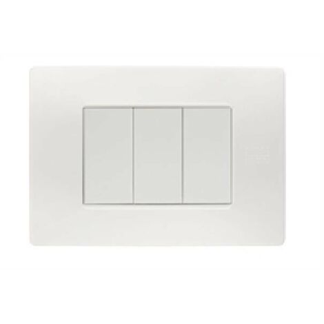 Placca Flexa Tecnopolimero 3M Bianco Simon ( Urmet Cod. 11803.Bn ) (1/4)