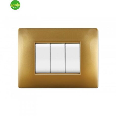Placca Mylife Q In Tecnopolimero 3 Moduli ( ELETTROCANALI cod. ECL2883SO )