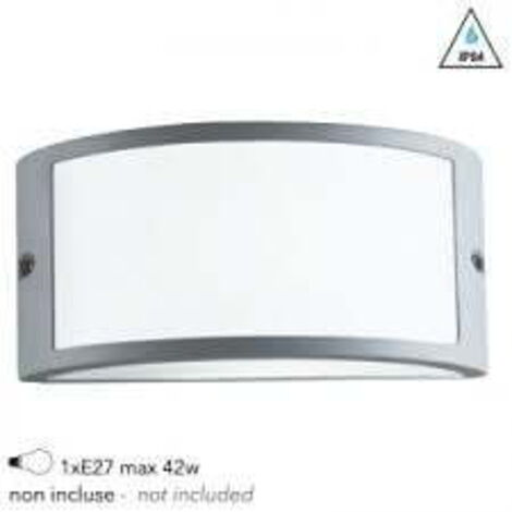 Applique Plafoniera Esterna e27 Grigio Silver da Esterno IP 54
