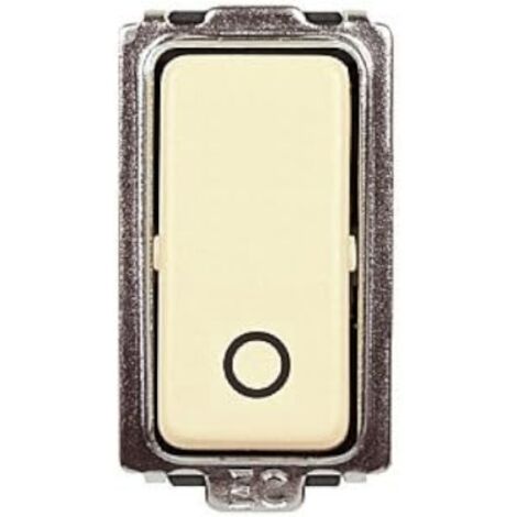 Modulo pulsante unipolare, serie Tondò, bianco, compatibile con serie BTicino Magic - Elettrocanali ECL2521