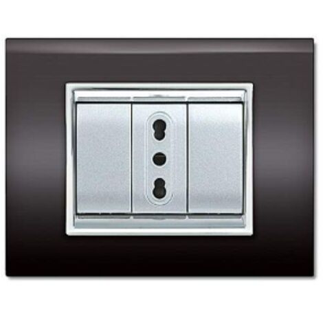 Placca Newprestige 7 Moduli Nero ( ELETTROCANALI cod. ECL3087N )