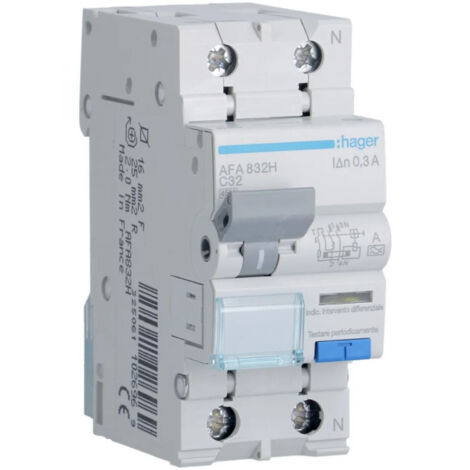 Differenziale Magnetotermico Acc 1Pn 300Ma A 32A ( HAGER cod. AFA832H )