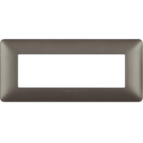 Placca Matix 3+3P, colore ferro, materiale tecnopolimero  BTIAM4806IR