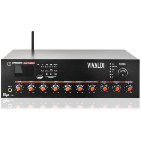 Mixer Amplificatore Vivaldi 60W 100V FM WIFI USB BT MA5060BTK