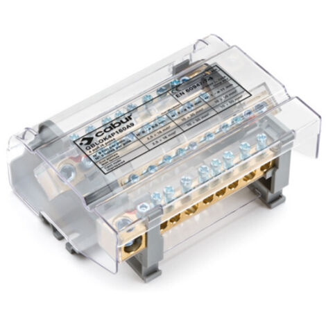 Morsettiera quadripolare Cabur 160A 500V 4P Grigio QBLOK4160S