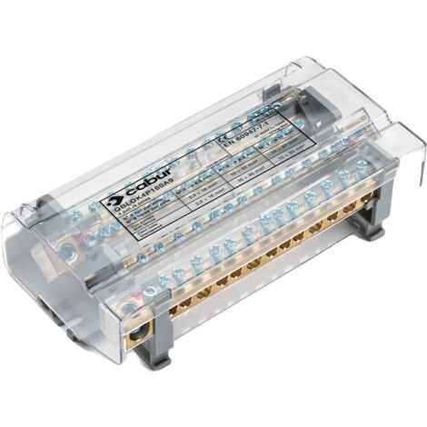 Morsettiera Quadripolare Qblok4P160A14 –160A A 14 Fori ( Cabur Cod. Qblok4161N )