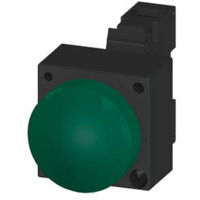 Indicatore Luminoso Verde Con Led 230V Ac ( SIEMENS cod. 3SB32526AA40 )