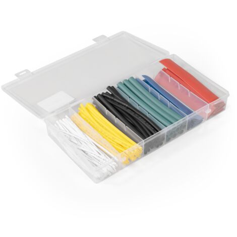 Schrumpfschlauch Set 100 Stück - Wasserdichte Kabelisolierung 4:1 Schrumpfverhältnis