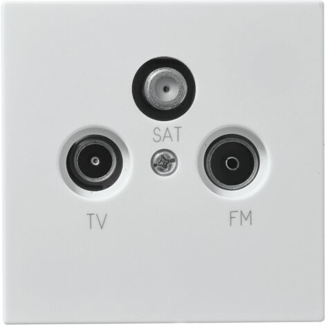 HEITECH Antennensteckdose Unterputz – Digitaltauglich Für TV, Radio & SAT | 3-Loch Dose, Weiß Mit Rahmen