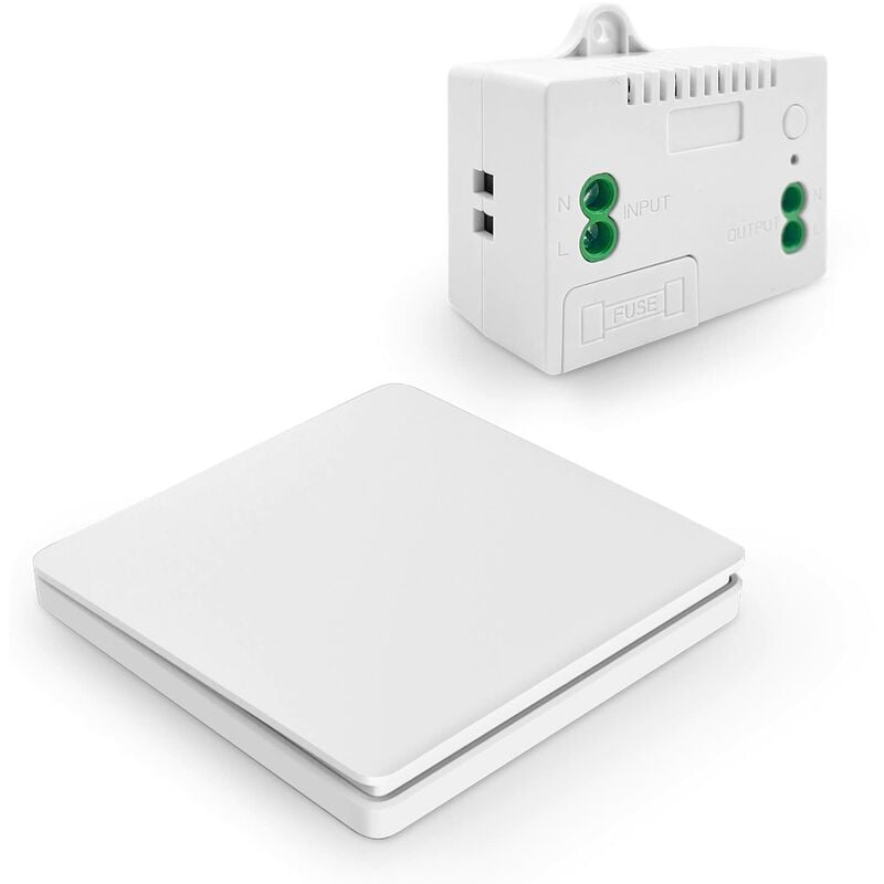 Interrupteur d'éclairage sans fil, Interrupteur Intelligent à télécommande  Auto-alimenté RF433, Contrôleur de récepteur 2A, Pas de Batterie, Pas de  câblage pour lampe jusqu'à 2000W