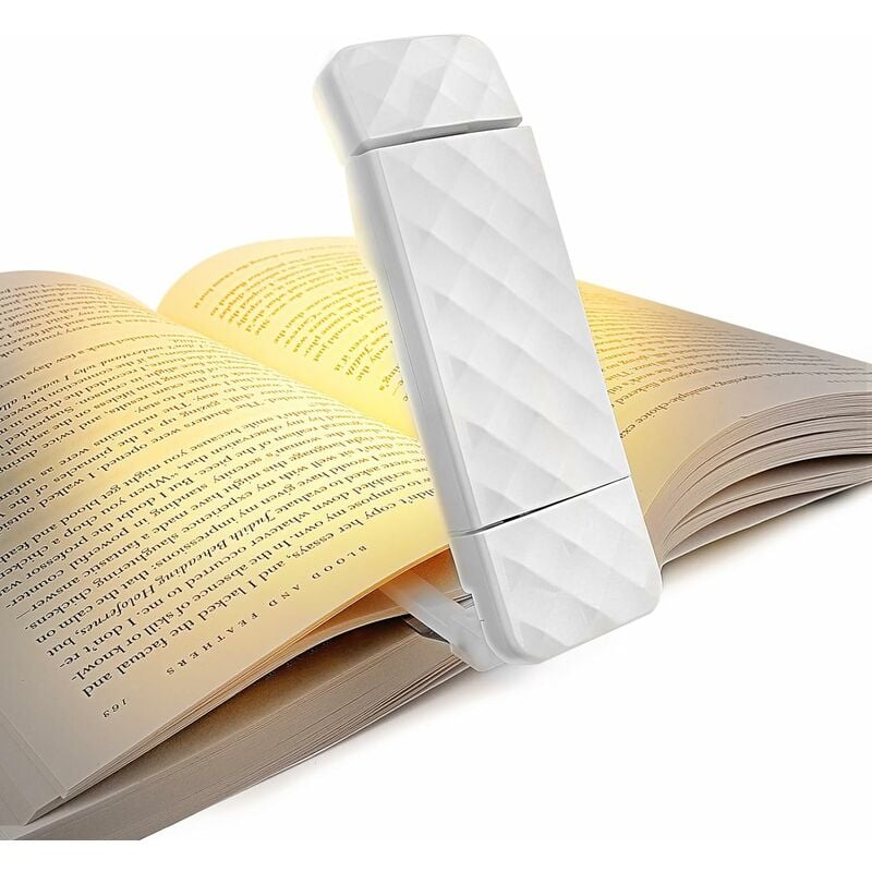 Lampe de Lecture, Liseuse USB Rechargeable, 3 modes 5 luminosité réglable,  500mAh Pliable mini lampe pince