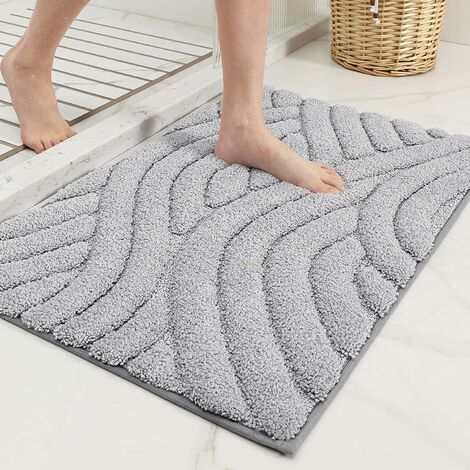 Tapis de bain antidérapant 40 x 60 cm, tapis de salle de bain super  absorbant, tapis