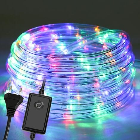 Guirlande clignotante fibre optique 30 LED multicouleurs - 2.80m