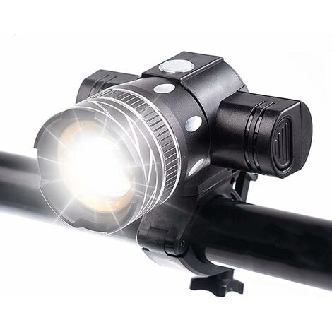 Torche LED Ultra puissante XML-T6 Lampe Torche Militaire utilisable pour  vélo ou randonnées et 5 Modes Dont Flash Anti-agression,Conception Antichoc