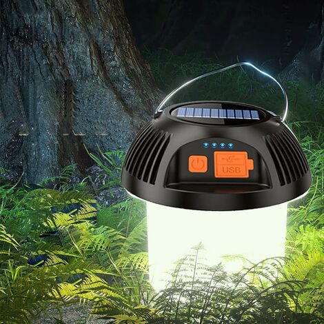 Lampe LED multifonction - USB et Solaire - Power Bank 5200 mAh