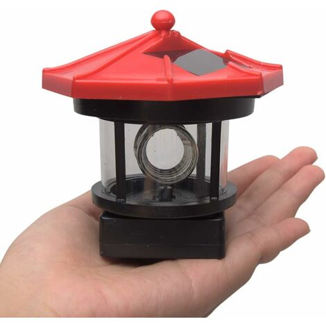 Phare solaire rotatif – Lampe de maison à 360 degrés pour cour, étanche  IP65 durable, lampes de phare, tours, lampes de statue pour extérieur,  jardin