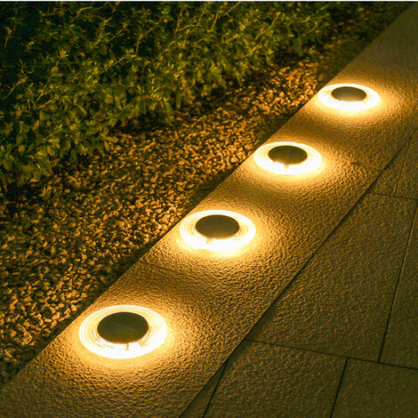 Lot de 4 LED Spot Solaire Extérieur Etanche IP65 Lumière Puissante  Réglable, Lampe Solaire Exterieur Projecteur au Sol Eclairage Solaire  Applique Extérieur de Chemin Jardin Garage Terrasse Cour