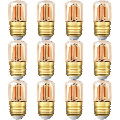 Mini ampoule LED tubulaire, 1W T28 Edison Ampoule à filament LED E27 Base à  vis 2200K