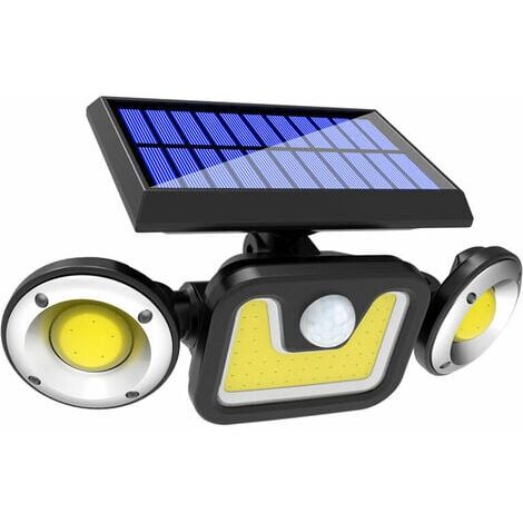 LEDVANCE ENDURA SOLAR DOUBLE Sensor - Projecteur solaire - projecteur à LED avec  détecteur de mouvement et détecteur de lumière du jour - éclairage  extérieur avec protection IP44 - 3000K blanc chaud} 