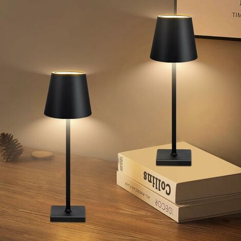 Lampe De Table à Gradation, Lampes De Table sans Fil Rechargeables avec  Capteur Tactile, Luminosité à