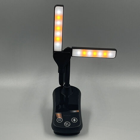 Lampe de Lecture Double Tête 14 LEDs, Liseuse Lampe Clip USB