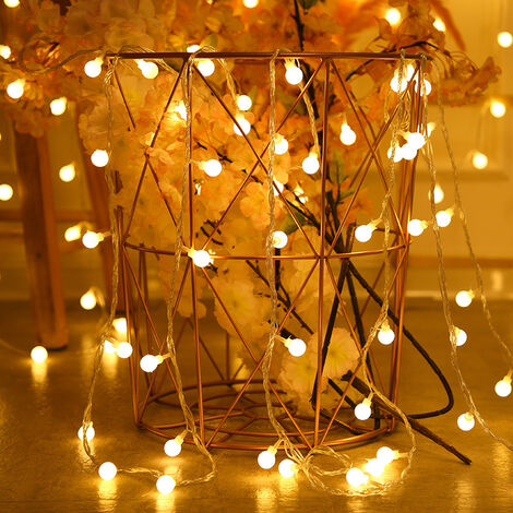 Guirlande lumineuse pile extérieur 100 LED Blanc , Déco Noel