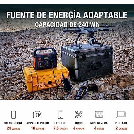 Generador eléctrico/solar portable 520 W con batería de litio