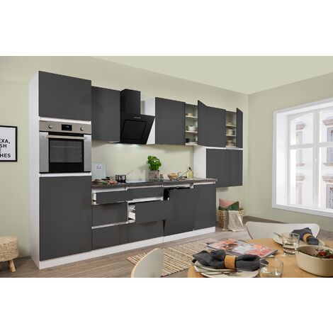 Cuisine Intégrée Vicco R-Line 300 Cm – Gris Noble – Kitchenette Neuve
