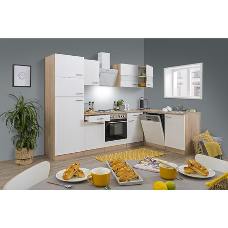 Cuisine Cuisine d'angle Chêne Blanc Merle 280x172 cm Respekta (1/4)