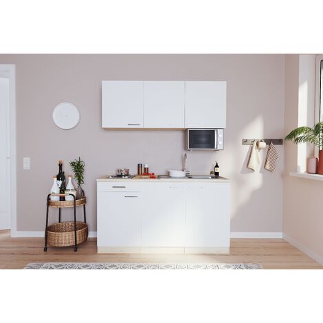 Cuisine Mini-cuisine Single chêne blanc sans réfrigérateur Luis 150 cm  Respekta