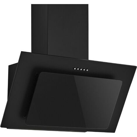 Hotte d'aspiration 60 cm sans tête Hotte murale verre noir LED Respekta