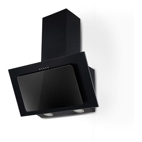 Hotte d'aspiration 60 cm sans tête Hotte murale verre noir LED Respekta