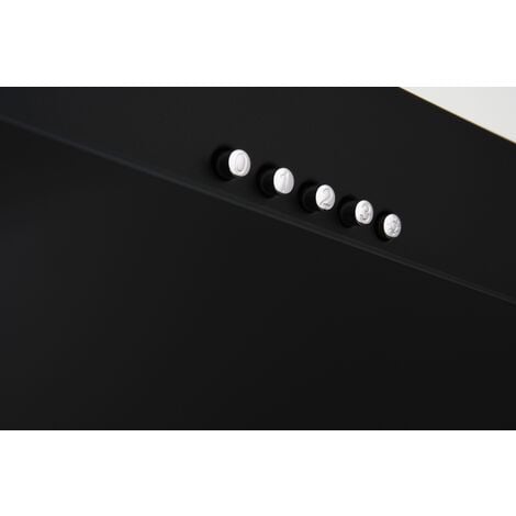 Hotte d'aspiration 60 cm sans tête Hotte murale verre noir LED Respekta