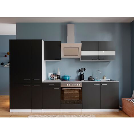 Homestyle4u 2359, Cuisine Kitchenette Bloc de Cuisine Chêne Bois Gris