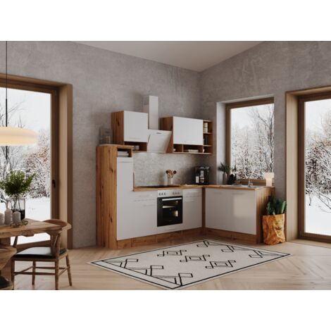 Cuisine Kitchenette Chêne Gris Amanda 270 cm Respekta Premium