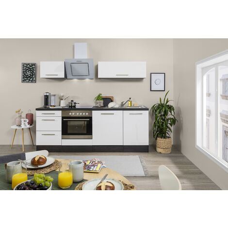 KÜCHENZEILE Kvantum Artisan Eiche / Beige Matt 290 / 59 / 207 cm (8