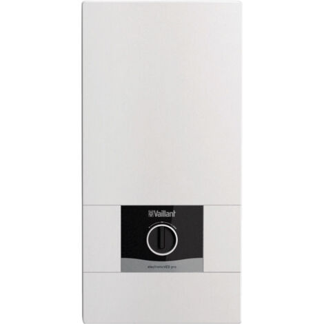 Vaillant – Chauffe-eau instantané 24 kW – Commande électronique – Tension 400 V – Débit 8 L/min – Classe énergétique A – Installation par électricien qualifié (1/4)