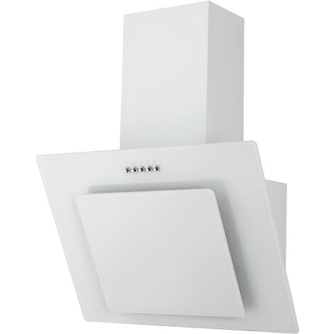 Hotte d'aspiration 60 cm sans tête Hotte murale verre blanc LED Respekta (1/4)