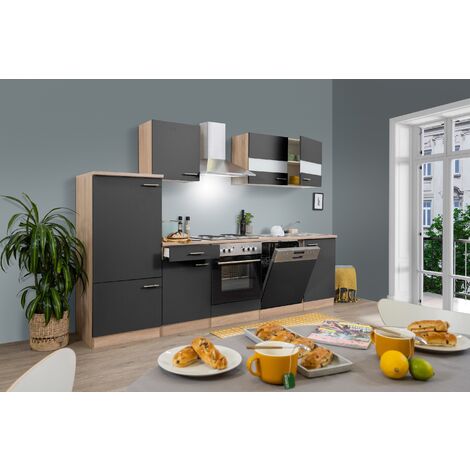 Cuisine Cuisine intégrée Chêne Gris Merle 280 cm Respekta (1/4)