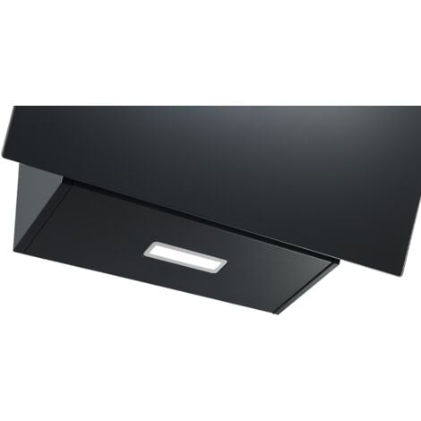 Hotte d'aspiration Hotte aspirante sans t�te 90 cm noire Hotte murale � recyclage Respekta