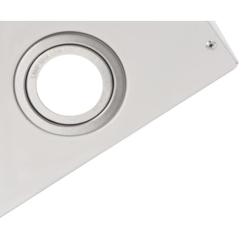 Hotte aspirante 80 cm sans t�te Blanc A++ Recyclage d'air LED Respekta