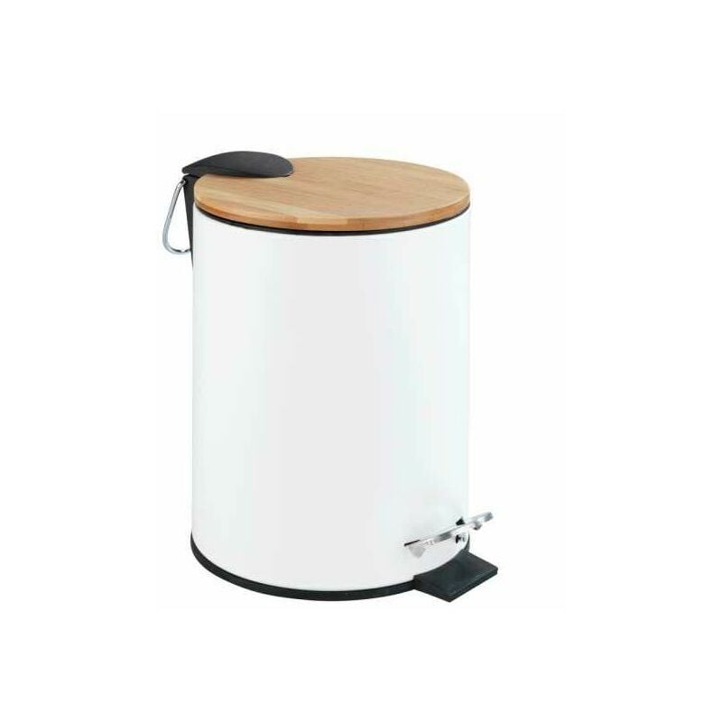 Ulisem Poubelle à pédale design Davos avec frein de chute easy close,  Petite poubelle salle de