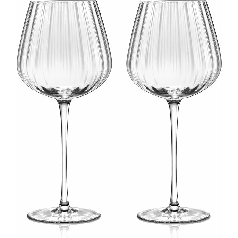 Lot de 6 verres à vin et eau en verre de Murano original : :  Cuisine et Maison
