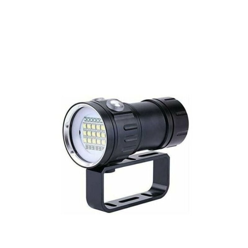 Lampe Torche Plongée 18000 Lumens IPX8 – Super Puissante 500m Portée – Rouge/Bleu/Blanc Pour Plongée & Camping