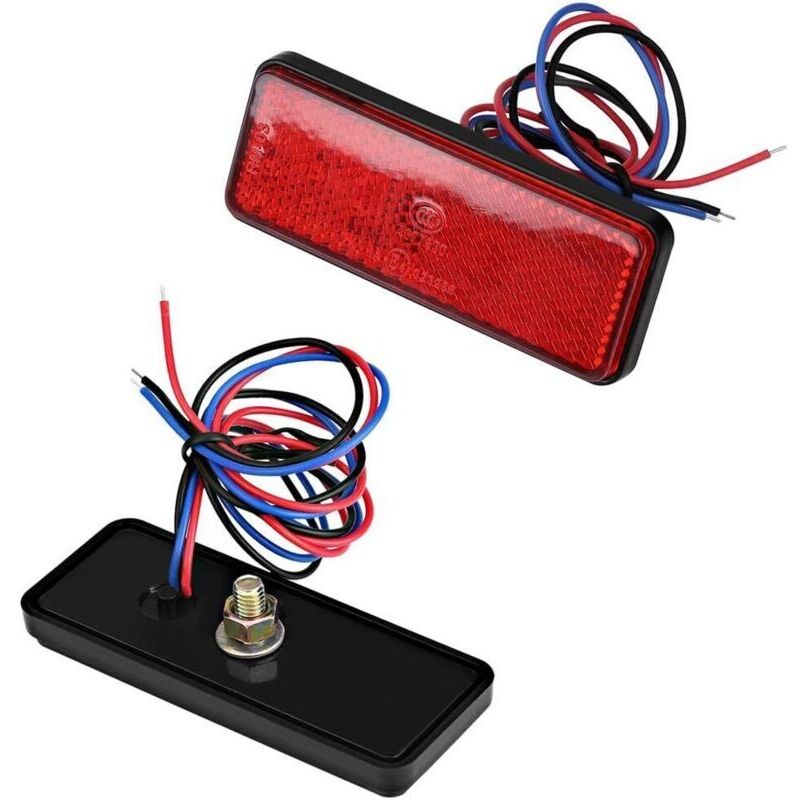 DX08071-12V Universel Moto Clignotant Indicateur De Frein Runnning Lampe Chrome Bo52259
