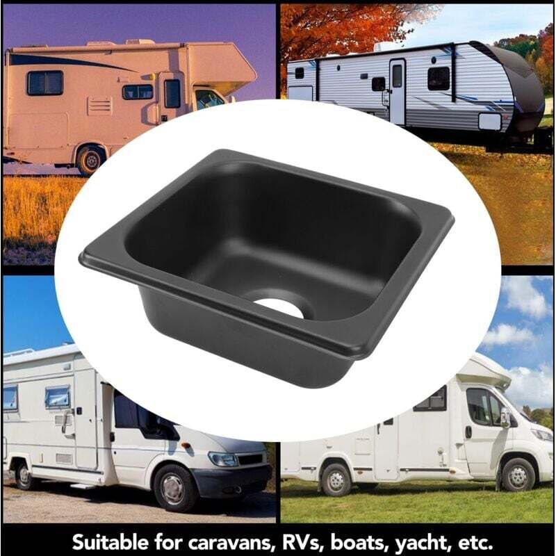 Carbest évier | Evier, cuve en acier inoxydable camping-car | Plaque de cuisson,Réchaud à gaz